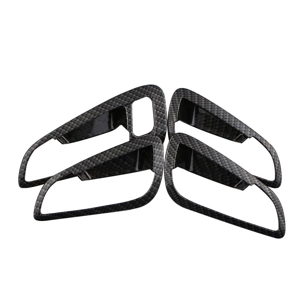 

4 шт. для Ford Focus 3 MK3 2015-2018 Внутренняя декоративная накладка Наклейка на ручку двери Обшивка рулевого колеса Аксессуары Стайлинг автомобиля