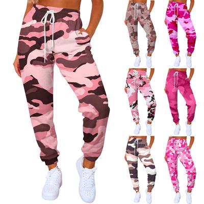 Ladies Casual Fashion Print Casual Pants Sweatshirt Trousers