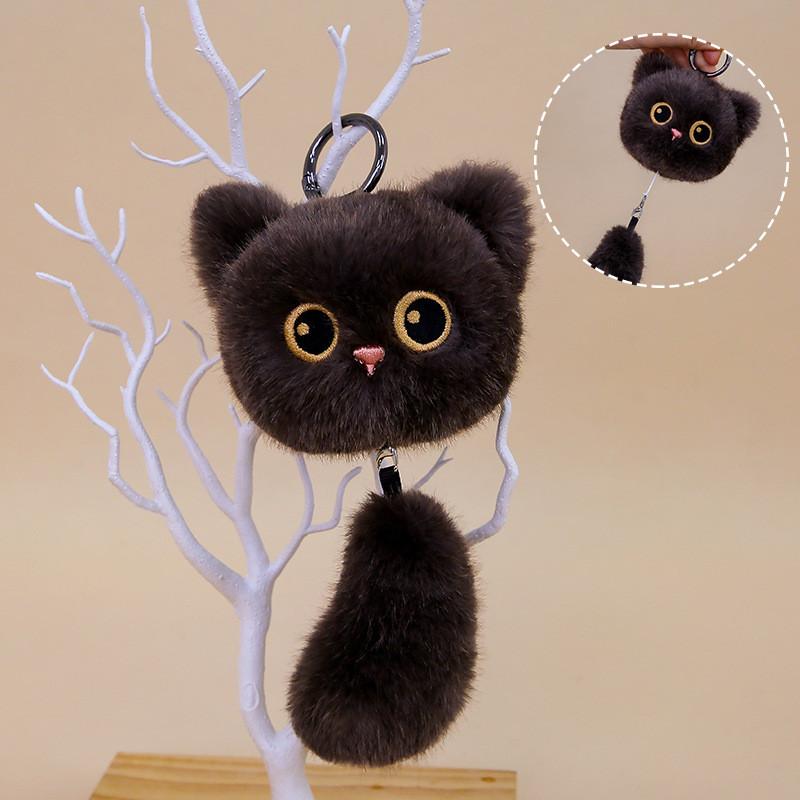 Siamese Tail Plush Keychain Pendant Bag Decor For Kids And Animal Enthusiasts