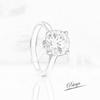 PATAYA Rose Gold Color Inlaid White 9mm Artificial Zircon Women's Ring