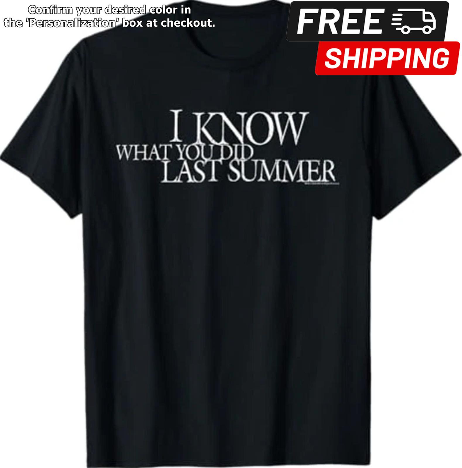 I Know What You Did Last Summer White Movie Logo Horror T-Shirt S