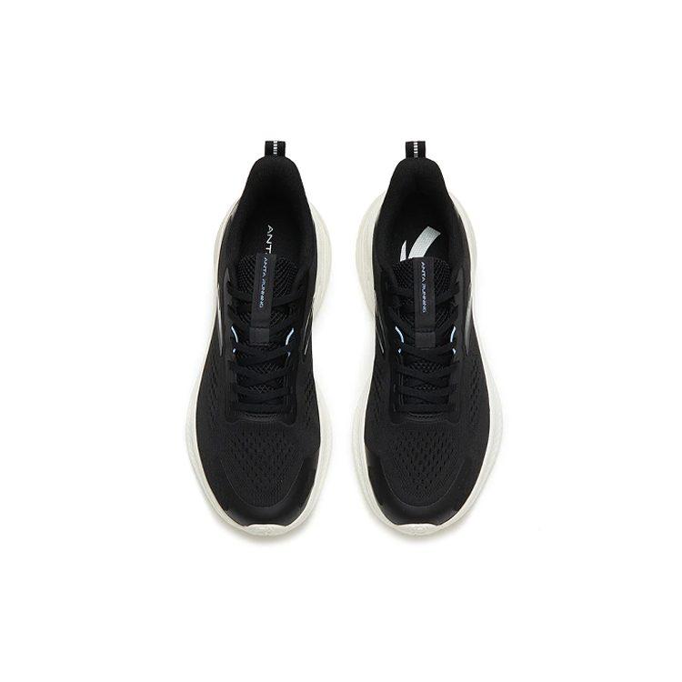 Anta Elastic Gum Comfortable Slip Resistant Abrasion Resistant Low top Running Shoes Men's Black White 112325542-3