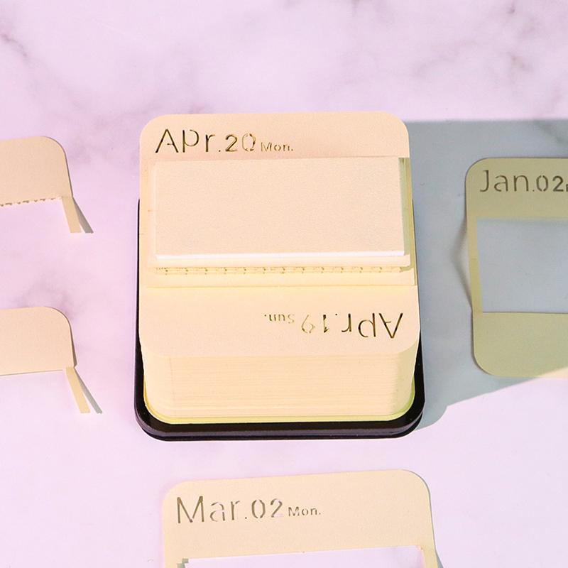 Time Piece Calendar 2026 Desk Calendar With Led Light 3D Tear-Away Calendar Paper Carving Art Memo Pad Notepad Gift Christmas