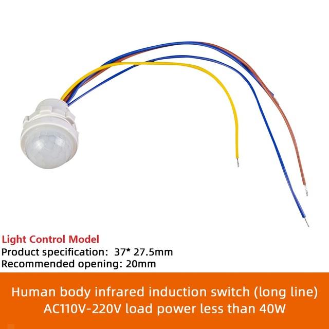 AC110-240V DC 12V-24V LED PIR No Adjustable Delay Human Body Infrared Detector IR Infrared Motion Sensor Light Switch For Home