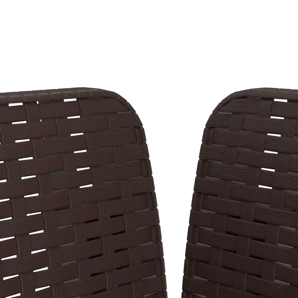 1 Seater Armchair with Cushion Rattan Look PP Brown