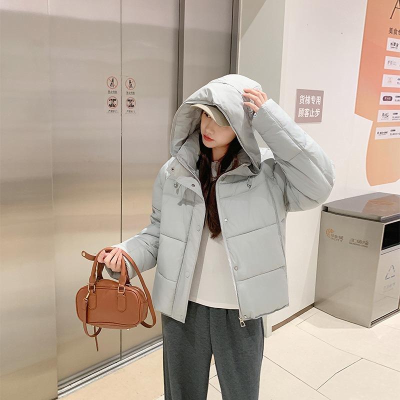 Down cotton clothes winter new loose women looking thin small simple warm short coat tide