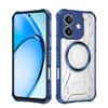 KEYSION Transparent Magnetic Case for OPPO A3X 5G A3 Soft Silicone+PC Heavy Duty Shockproof Phone Cover for OPPO A40 A40m