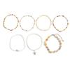 Beach Resort Wind Starfish Pendant Shell Ankle Chain, Fashion Rice Bead Beaded Ankle Chain Set