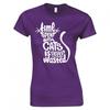 Funny Time Spent With Cats Is Never Wasted Skinny Fit TShirt