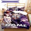 3pcs Custom Name Cartoon Overlord Bedding Set Duvet Cover Closure Includes 1 Duvet Cover & 2 Pillowcases for All Seasons Bedroom Decor