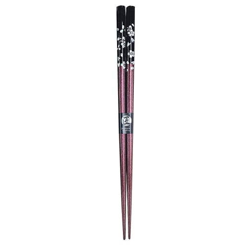 Chopsticks [Silver Cherry Blossom Purple] with a paulownia wood box and gift wrapping. Perfect for Respect for the Aged Day, birthdays, thank you gift