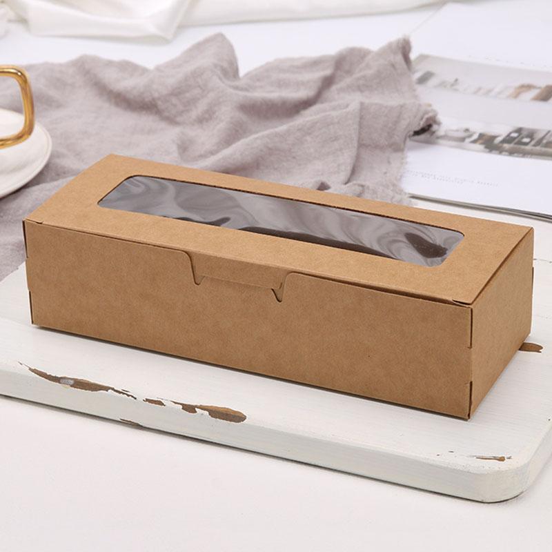 WTEMPO Rectangular Transparent Window Gift Boxes Foldable DIY Paper Birthday Wedding Party Favor Boxes Flower Soap Jewelry Dispaly Packaging Boxes