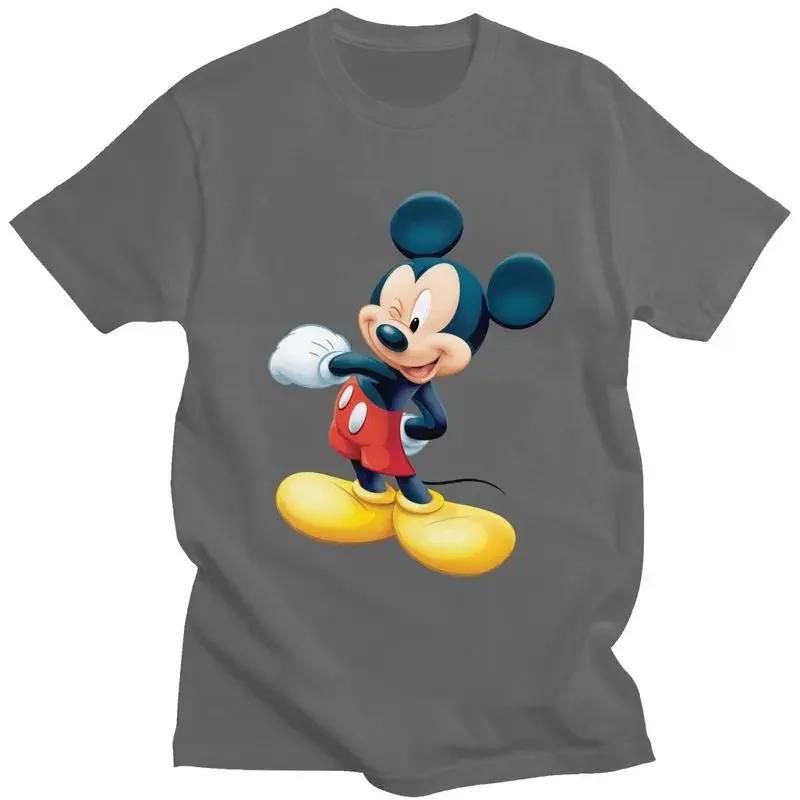 Mickey Mouse Minnie Anime T Shirt for Soft Cotton Tshirt Stylish Tee Tops Short Sleeves T-shirt Loose Fit Clothing Unisex