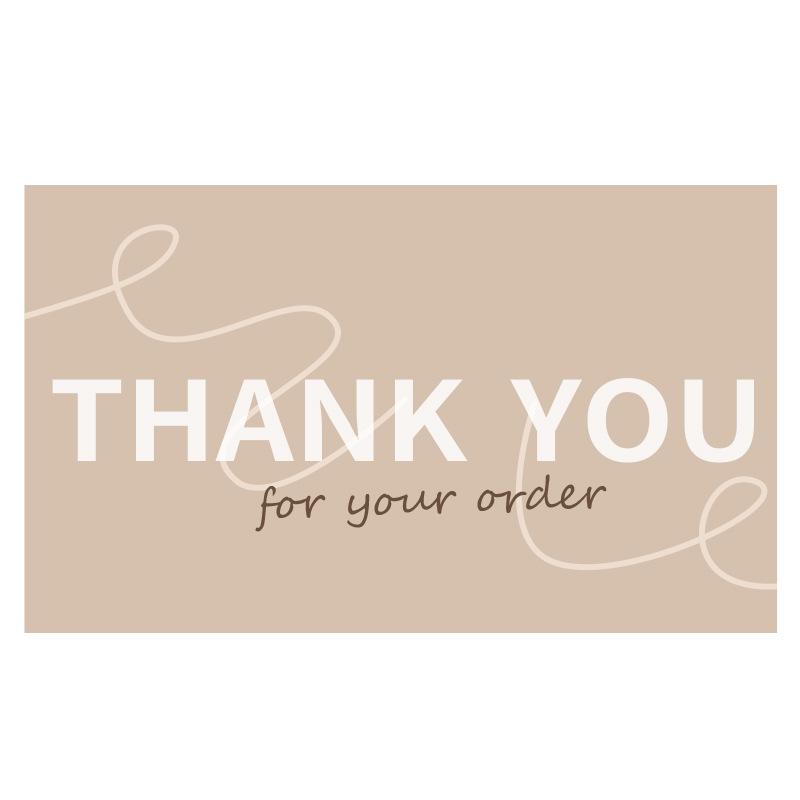 Pink 'Thank You' Cards - 50 Sheets/Pack for Gift Boxes, Decorations, and Postcards