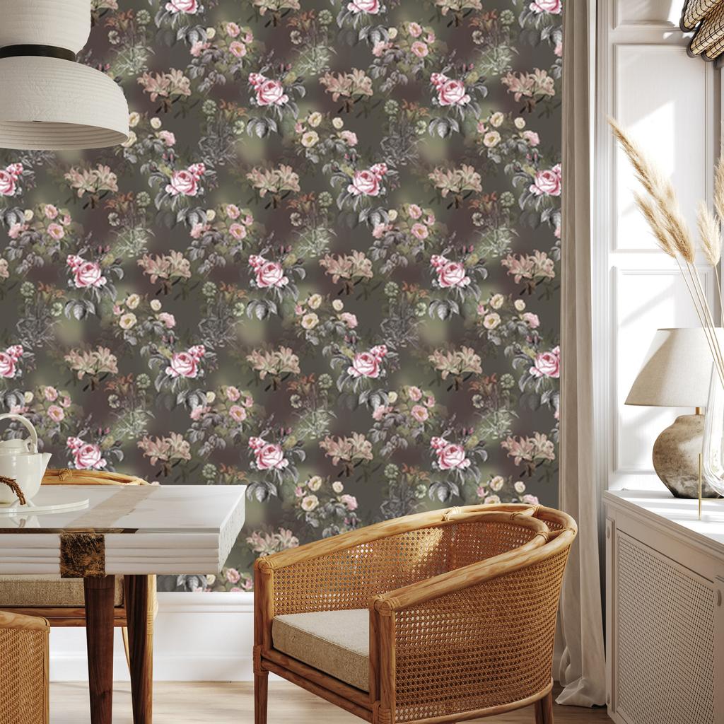 Wallpaper Flowers Pattern for Living Room and Bedroom 50x1000