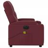 Electric Massage Chair Burgundy Fabric