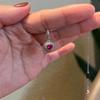 Hui Zhi Yi S925 Silver Ruby & Pink Sapphire Pendant - Elegant, Versatile Women's Fashion Accessory