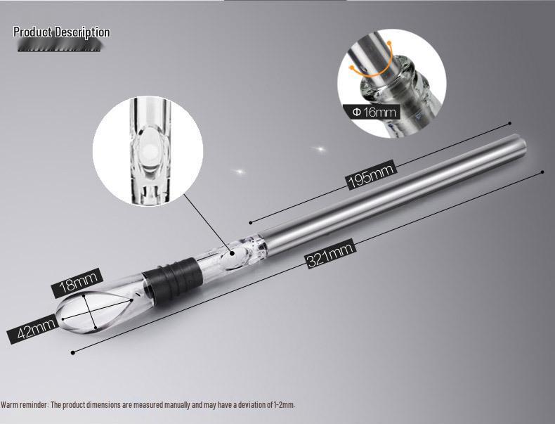 Stainless Steel Wine Cooler and Decanter with Pourer and Ice Stick for Bars and KTV.