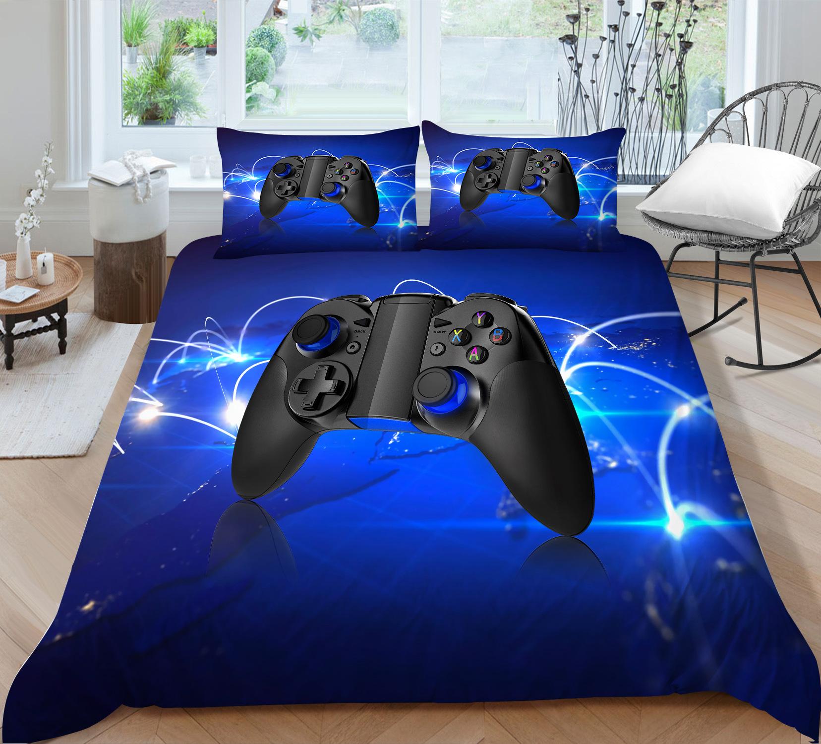 

Пододеяльник Наволочка Комплект из трех предметов Серия Игровые консоли Полиэстер 3D Цифровая печать EU single 135*200