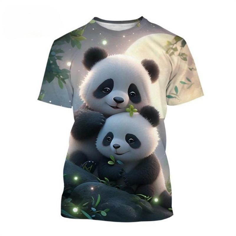 Children's Clothing 3D Print Cute and Funny Critters Short Sleeves Graphic T Shirts Boys Girls Crew Neck Tops Tee Kids Clothes