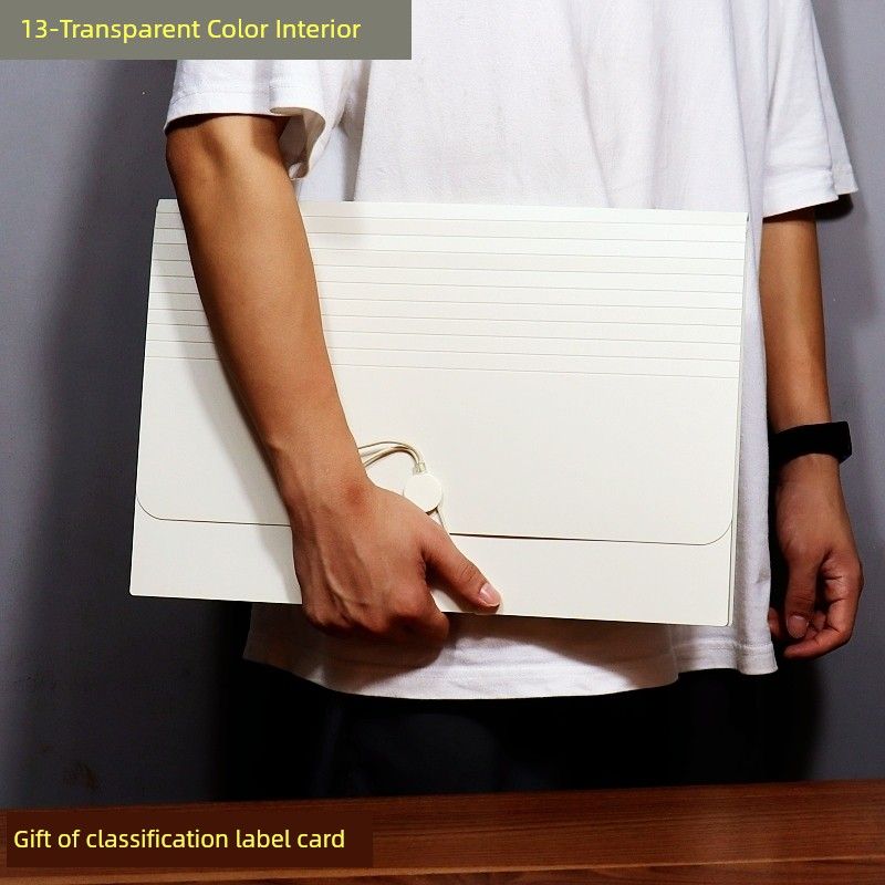 

Pregnant Mother Pregnancy Test Folder F4 File Box B- Ultrasound Document Folder FC Storage Box Bill Bill Classification Handbag Beige - 13-Compartment Inner Pages [Fc with Lid]