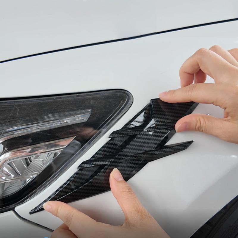 2PCS Auto Headlight Eyebrow Universal Car Lamp Cover Sticker Self-Adhesive Stripe Decal Decoration for Cars Bodys