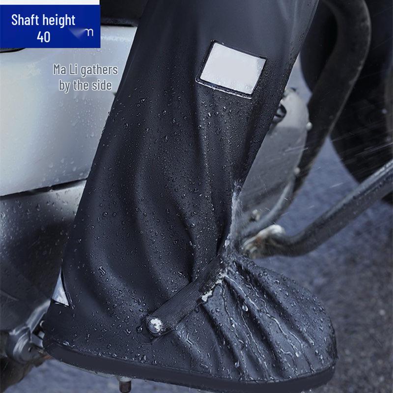 Full Coverage Waterproof High-Top Non-Slip Shoe Covers for Men & Women - Thickened and Wear-Resistant for Rainy Days