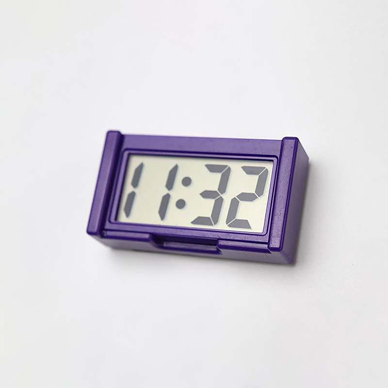 Mini Car Dashboard Digital Clock Vehicle Self-Adhesive With LCD Time Day Display