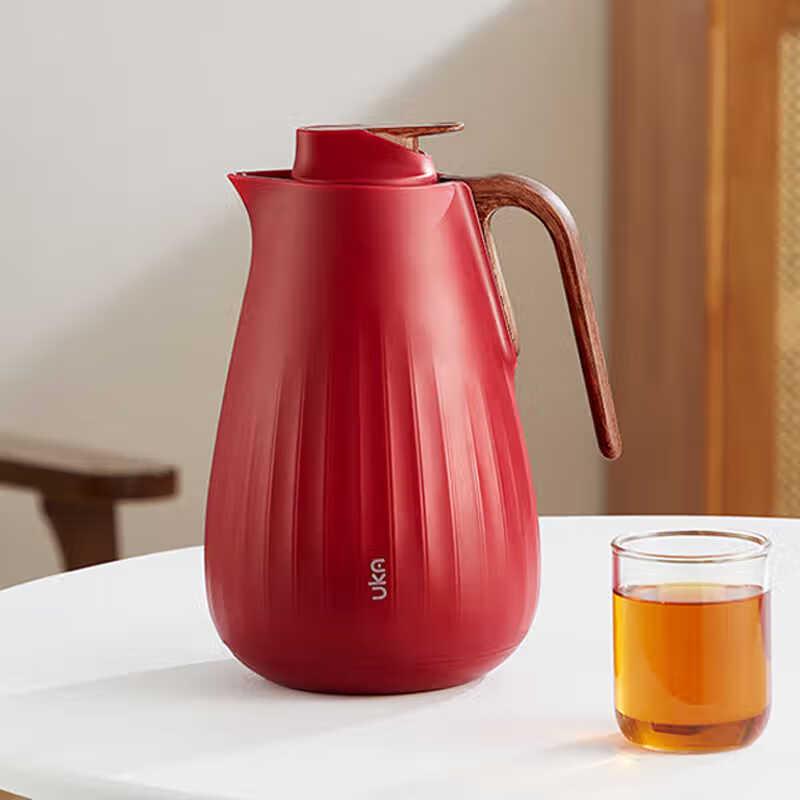 UKA LUKM31 1.3L Red Glass Liner Thermos Pot