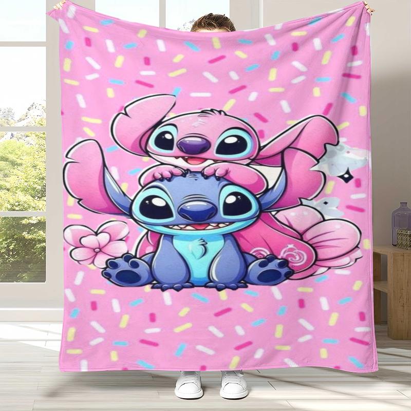 Coperta di Flanella Kawaii a Punto S, Coperta Morbida e Calda in Peluche per Casa, Camera da Letto, Letto, Divano, Campeggio, Picnic, regalo bambini