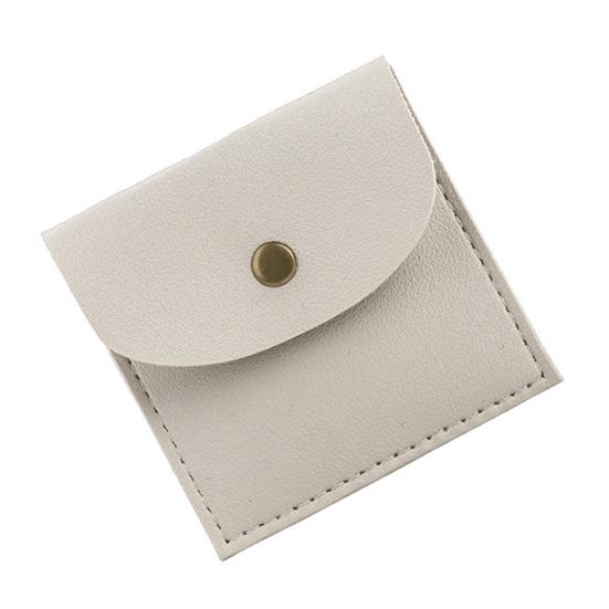 Mini Jewelry Pouch Faux Leather Small Storage Bag Travel Jewelry Pouch with Snap Button for Necklaces Bracelets Rings