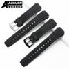 Černý pánský řemínek na hodinky z pryskyřice pro CASIO Edifice 5119 EF-552 EF-552D 25*20mm konvexní ústa vodotěsný gumový řemínek silikonový náramek