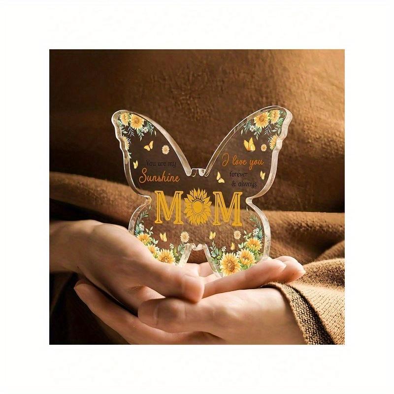 1pc Mother's Birthday Gift - Acrylic Butterfly Decorative Plaque, Present For Mom From Daughter And Son, Suitable For Birthday, Mother's Day