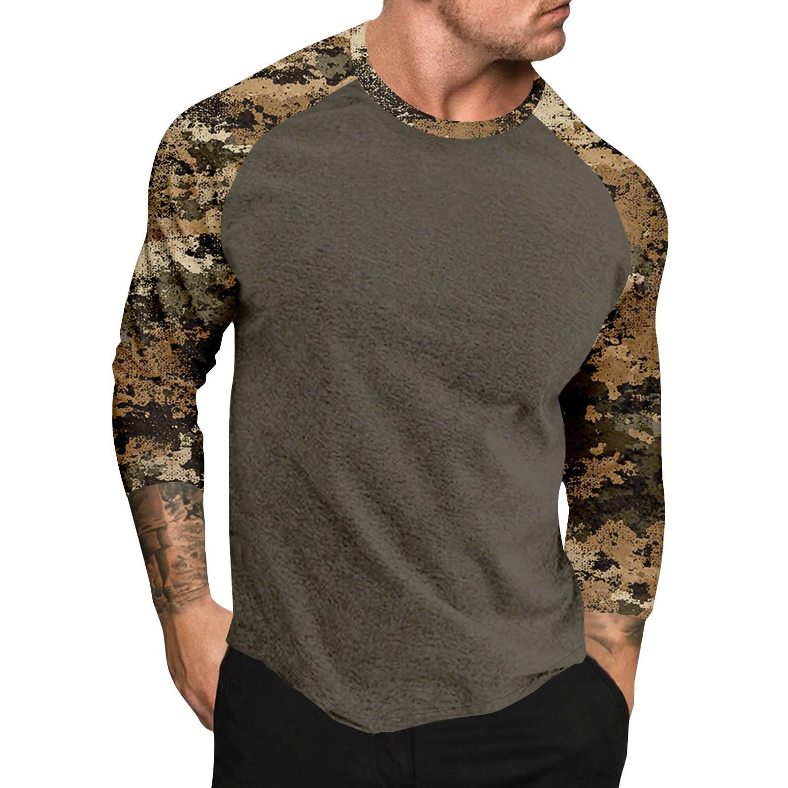 

Мужской топ с короткими рукавами реглан с принтом в стиле камуфляж M