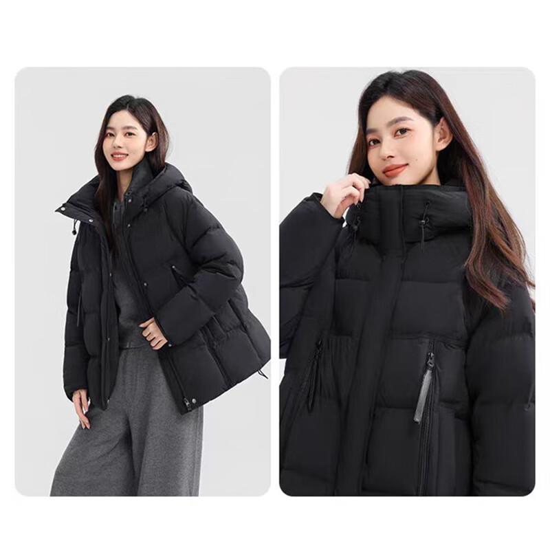 YAYA Women's Hooded Mid-length Puffer Down Jacket (YE5B608401M)