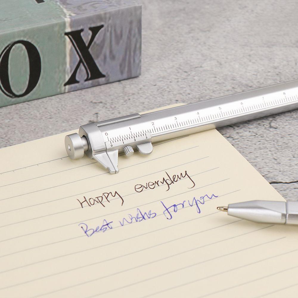 Writing Instrument Unisex Rotating Measuring Vernier Calipers Pen Write Tool Scale Ruler Ballpoint