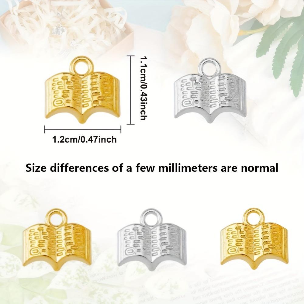 20/40/60pcs Alloy Material Elegant Style Random Mixed Color Book Pendant Retro Book DIY Charm Pendant Bracelet Necklace