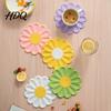 Spill Resistant Placemat Flower Shape Placemat Non-Slip Heat Table Mat Anti-Scald Hot Burr-free Pot Holder for Bowls Cups Pots Dining Mat