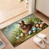1Pcs Anti Fatigue Kitchen Rugs, Easter Bunny Eggs Print Waterproof Non-Slip Thick Cushioned Kitchen Mat Heavy Duty Comfort Standing Mat for Kitchen