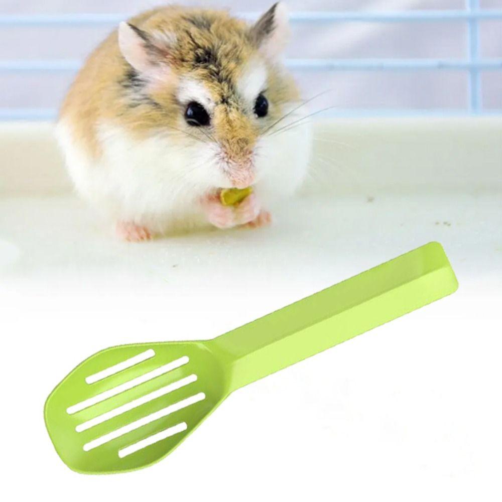 10pcs Wear Resistant Hamster Sand Scoop Plastic Hamster Toilet Cleaning Scoop For Cleaning