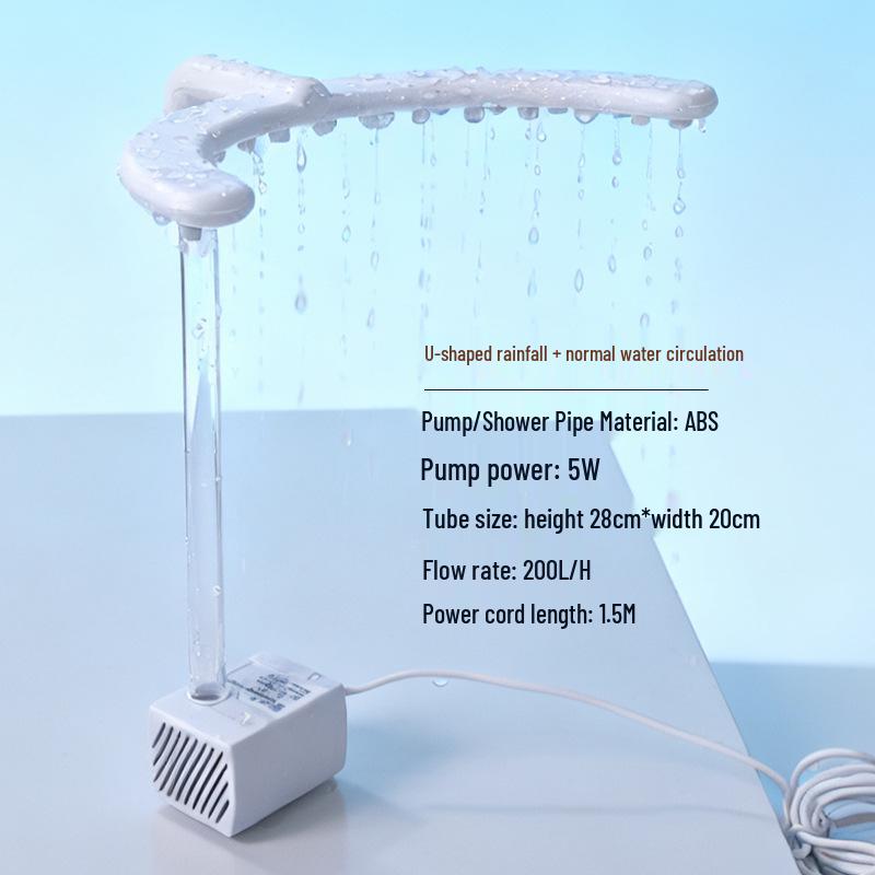 

U-Shaped Rain Shower Head: Home Salon Hair Washer with Even Spray & Portable Water Pump, Multiple Outlets