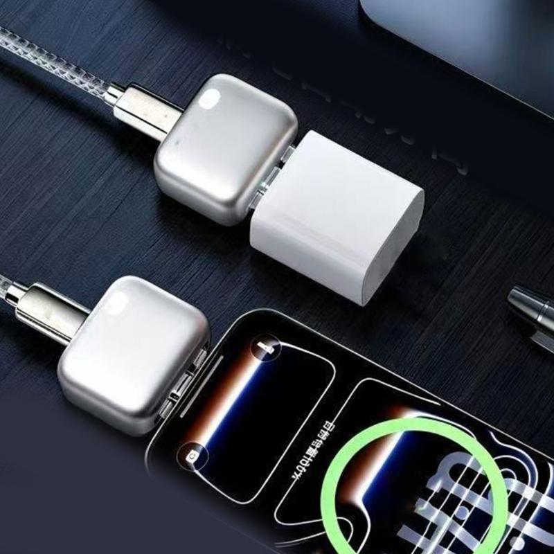 USB C Charging Separator Adapter with Automatic Full Charge Disconnect Support 240W 1.5m Cable for Phone Tablet Laptop
