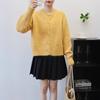 Gentle Wind Knitted Cardigan Autumn and Winter New Loose Round Neck Soft Waxy Casual Temperament Sweater Jacket Women