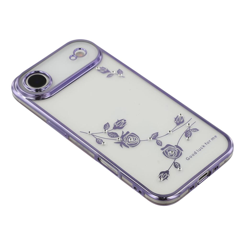 KADEM For iPhone 17 Air Case Flower Rhinestone Decor TPU Phone Cover