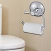 Stainless Steel Bathroom Toilet Suction Cup Paper Roll Holder Bar WallMounted Rack