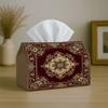 1pc Vintage Persian Classic Tissue Box-Ornamental Medallion Red,Durable Napkin Organizer for ,Kitchen,Dining,Home Decor-Decorative Tabletop Party Tiss