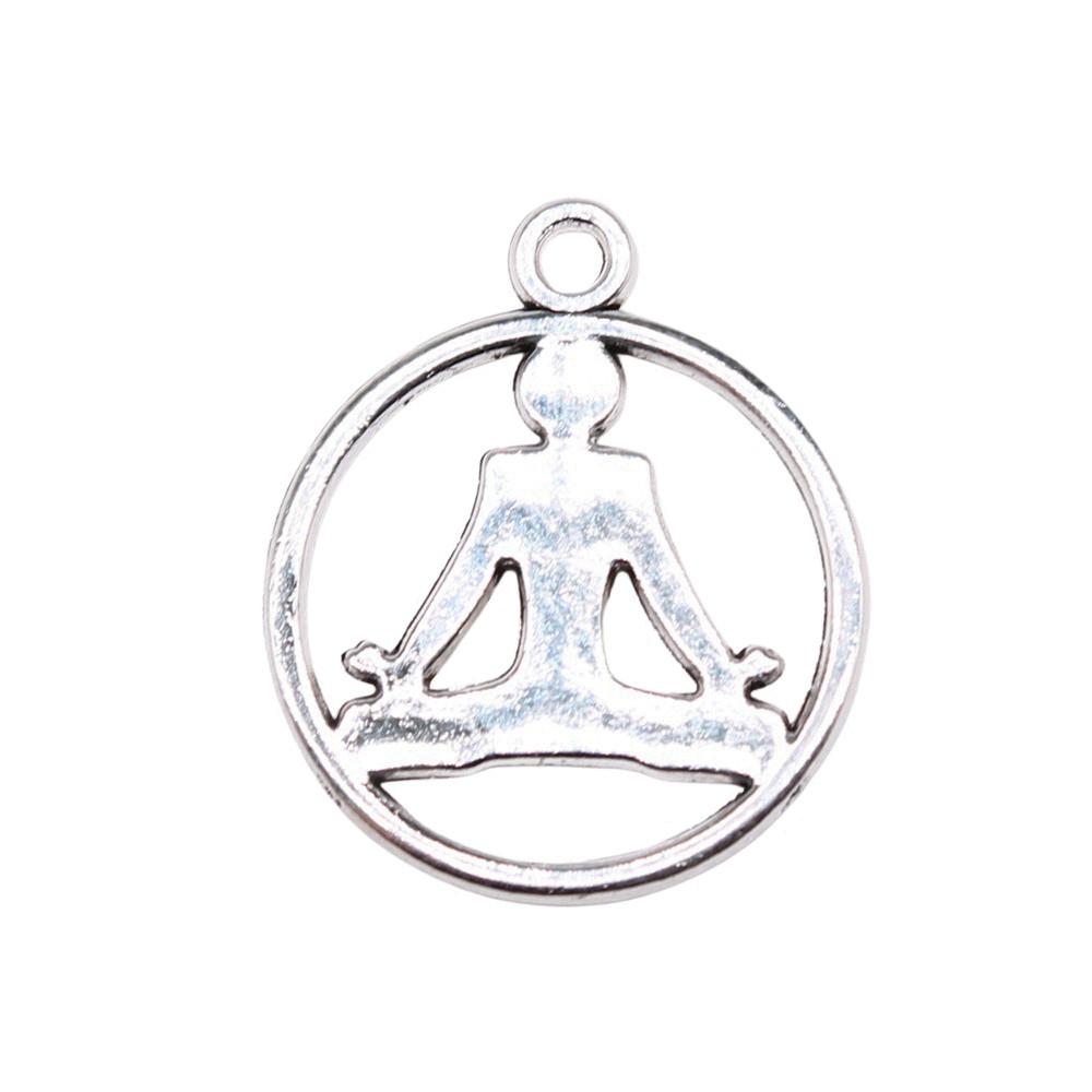 Om Lotus Charms Sports Pendants For Spiritual Yoga Themed Jewelry