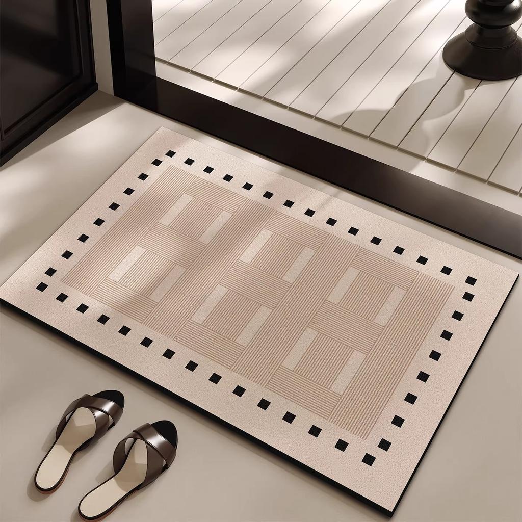 Bathroom Carpet Home Decoration Bath Absorbent Geometric Pattern Floor Mat Toilet Rug Doormat Non-slip Foot Mats Alfombra De