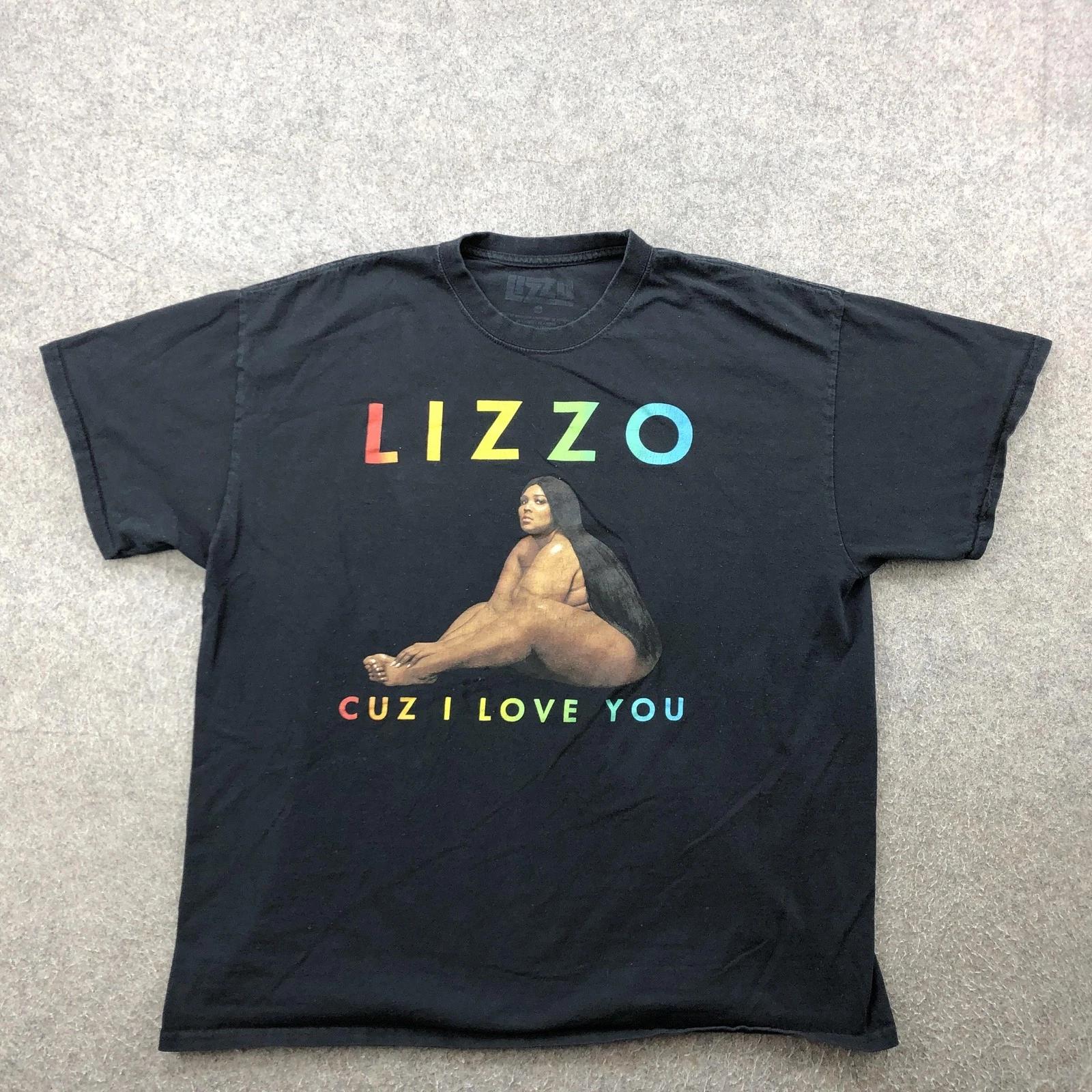 Lizzo Shirt Mens XL Black Cuz I Love You Tour Album Cover Graphic Tee Music 3XL