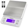 BOMATA Digital Kitchen Scale, 0.1g Increments, 5kg Capacity, Full-Field View, Backlit Screen, Gapless Panel, Touch-Sensitive Buttons, Regional Setting